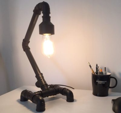 tutorial luminária PVC caseira