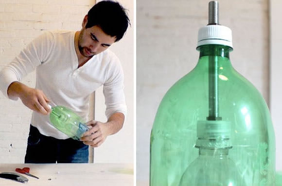 Passo a Passo: Luminária de Garrafa PET com Efeito Nuvem de Algodão