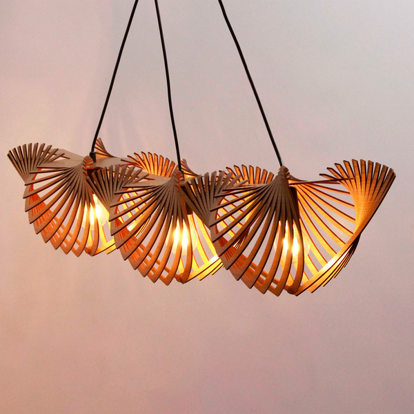 luminaria rustica com madeira de demolicao