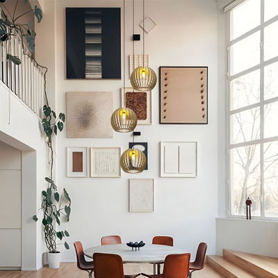 lustre para pe direito duplo