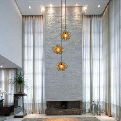 lustre para pe direito duplo