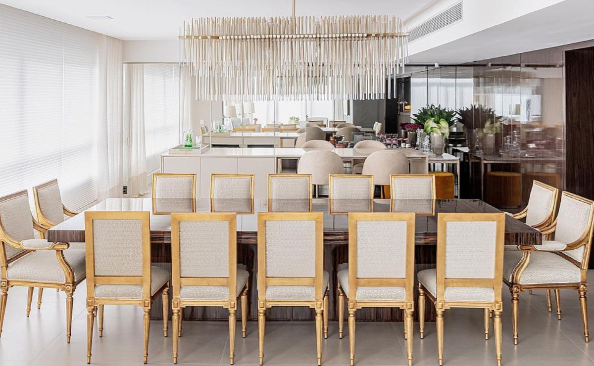 iluminação para mesa de jantar aconchegante