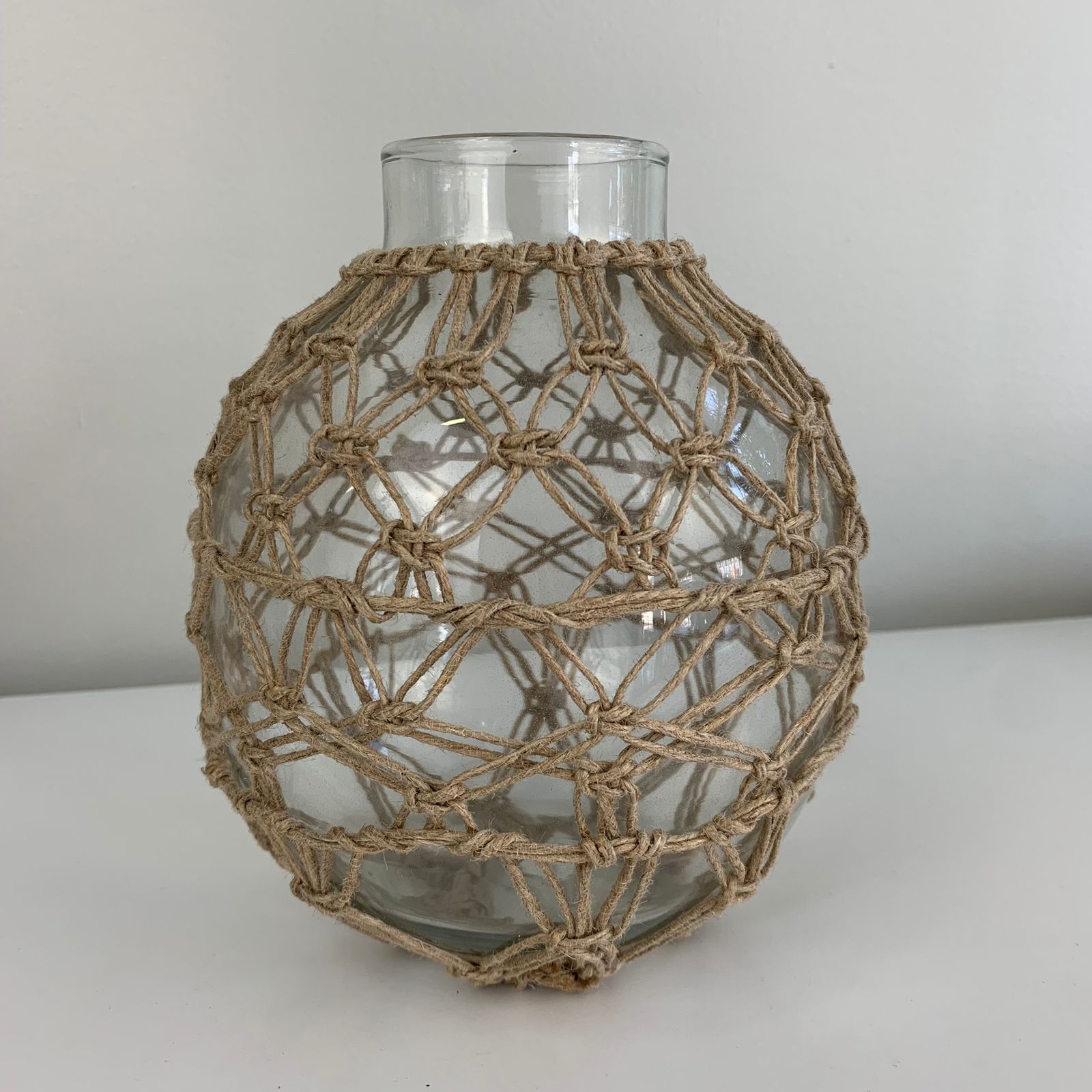 suporte de planta de macramê para vaso pequeno