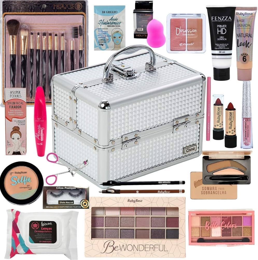 maleta de maquiagem completa
