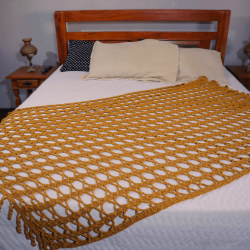manta de croche para sofa