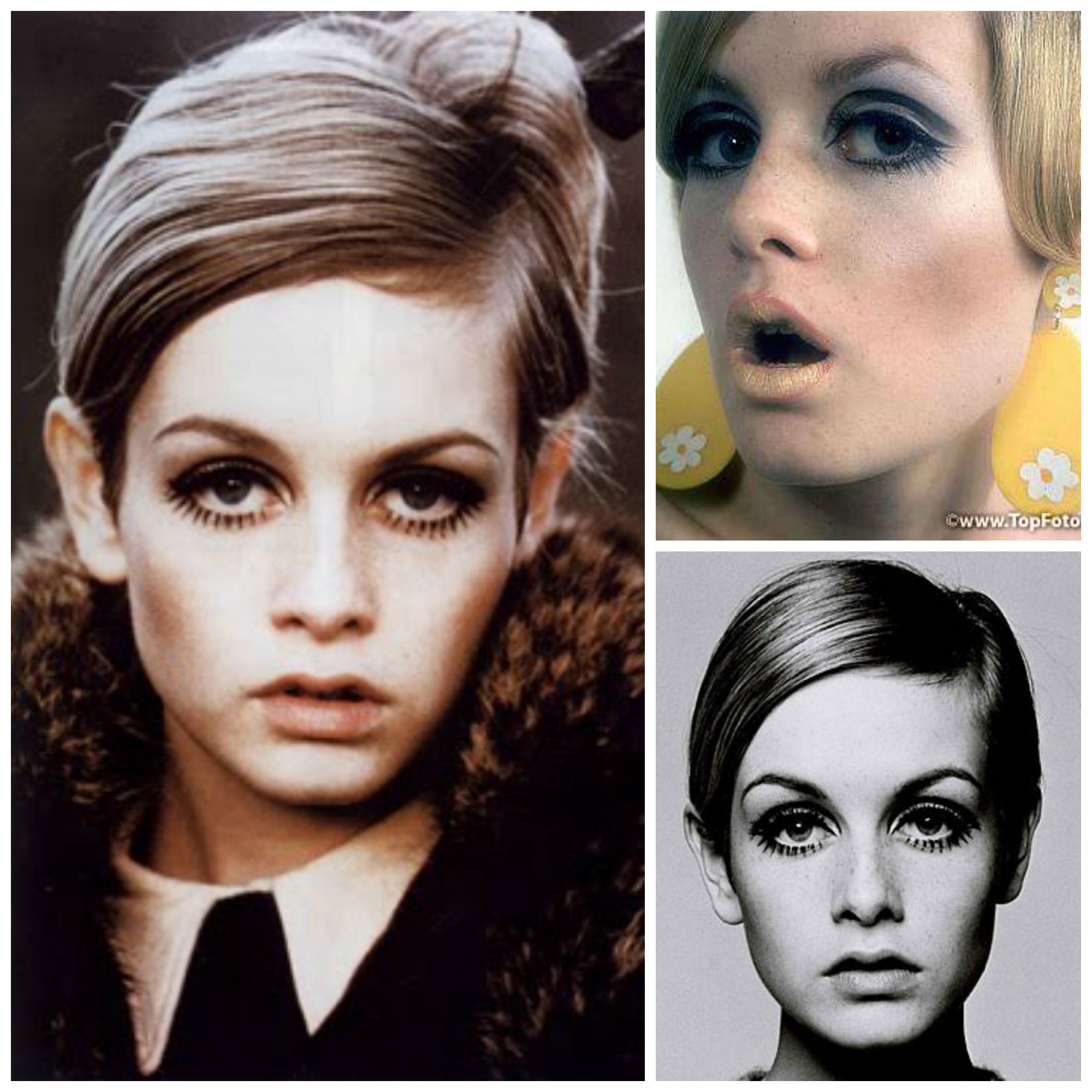maquiagem anos 60 Twiggy