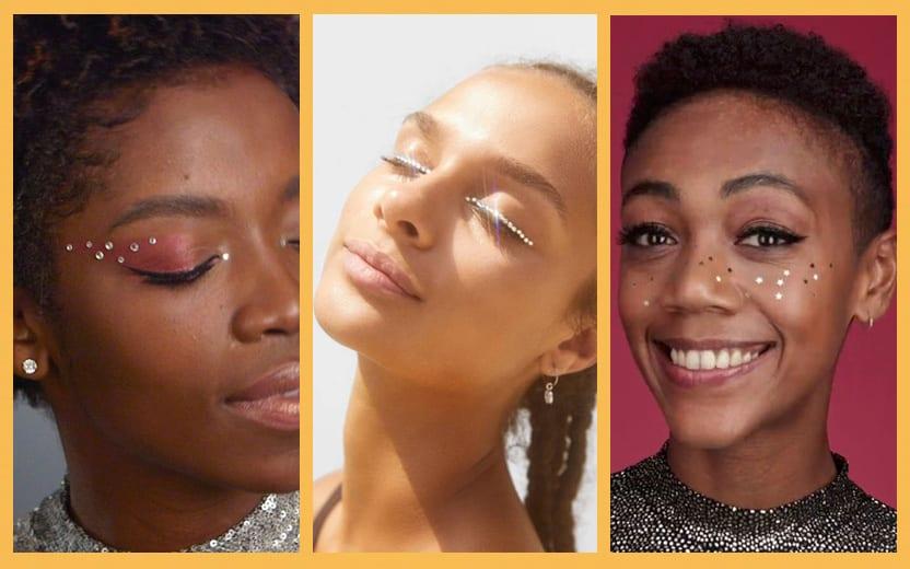 maquiagem com pedras