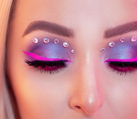 maquiagem com pedras