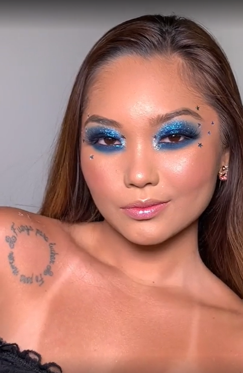 maquiagem efeito pele de sereia passo a passo