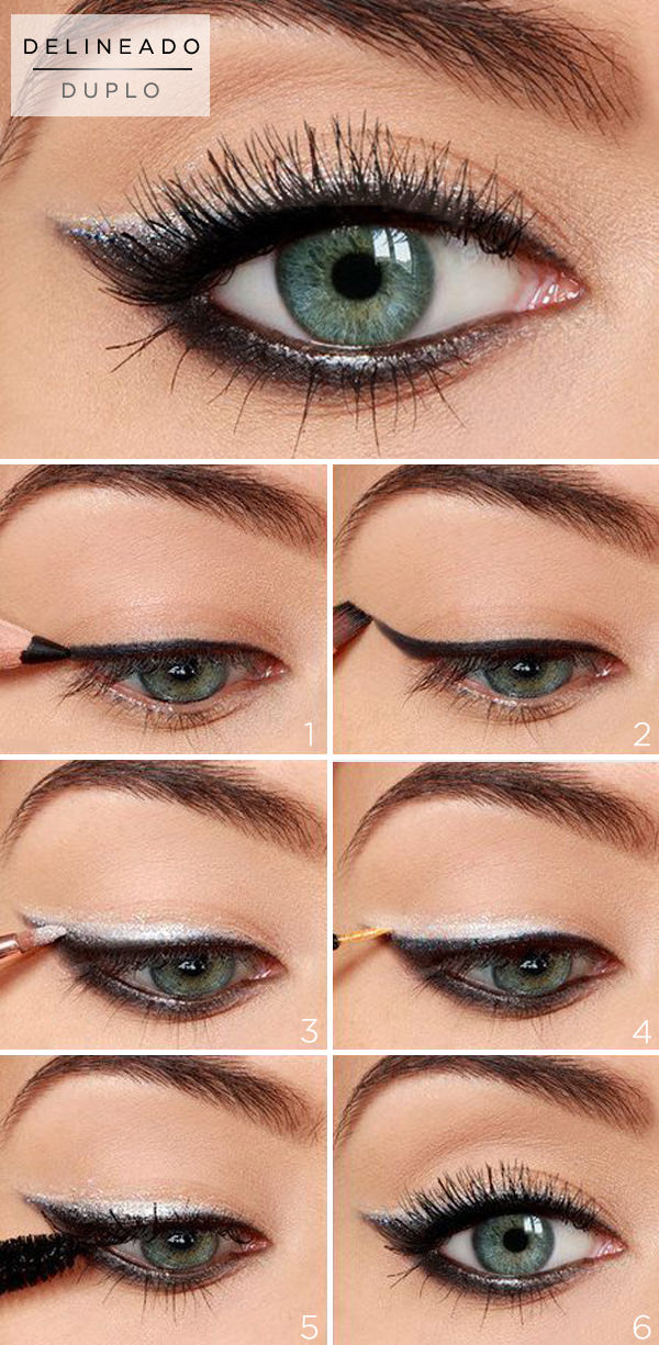 ideias de delineado duplo para festas