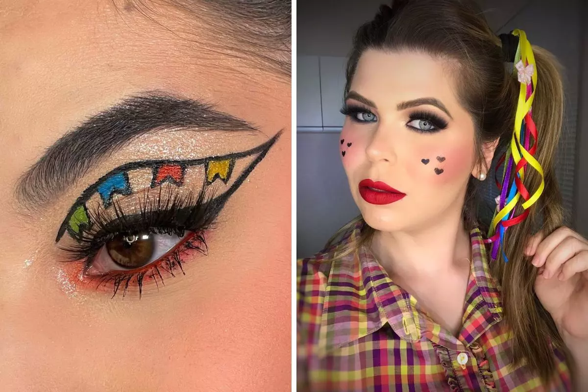 Maquiagem Festa Junina 2026: O Guia Completo para um Look Moderno e Estiloso; Blush Blocking: Como Aplicar a Tendência que Vai Dominar a Festa Junina 2026; Delineados Criativos para Festa Junina: Bandeirinhas e Outras Ideias para Arrasar; Sardinhas Falsas: O Toque Caipira Moderno na Sua Maquiagem Junina; Cores Vibrantes e Brilho: Transforme Sua Make de Festa Junina com as Tendências de 2026