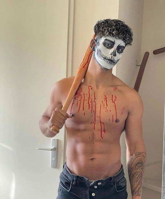 maquiagem de bruxo masculina