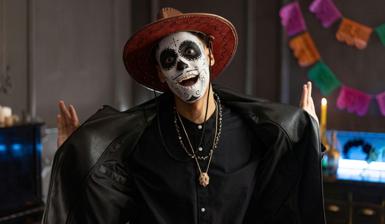 maquiagem fantasma homem