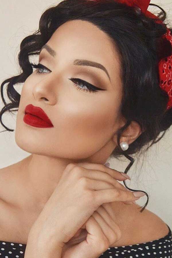 maquiagem para festa anos 50