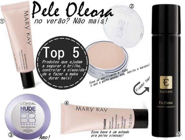 maquiagem para pele oleosa no verão
