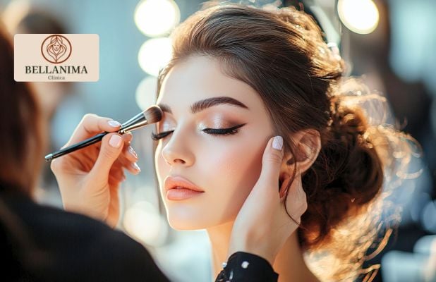 aplicação de rímel para volume e alongamento