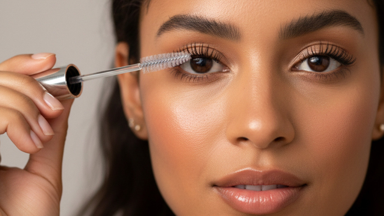 aplicação de rímel para volume e alongamento