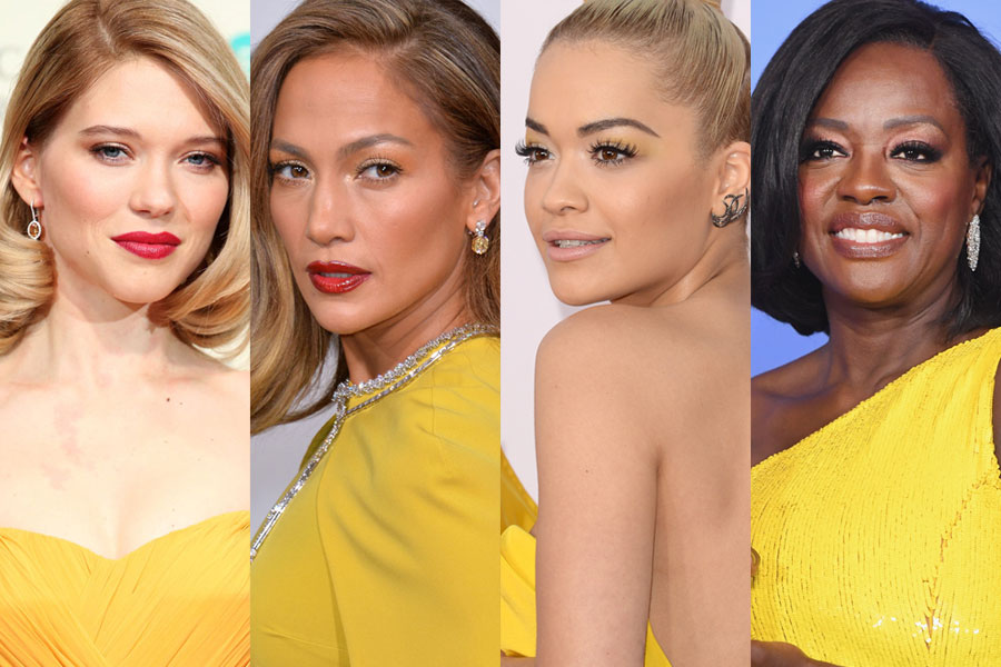 maquiagem para vestido amarelo