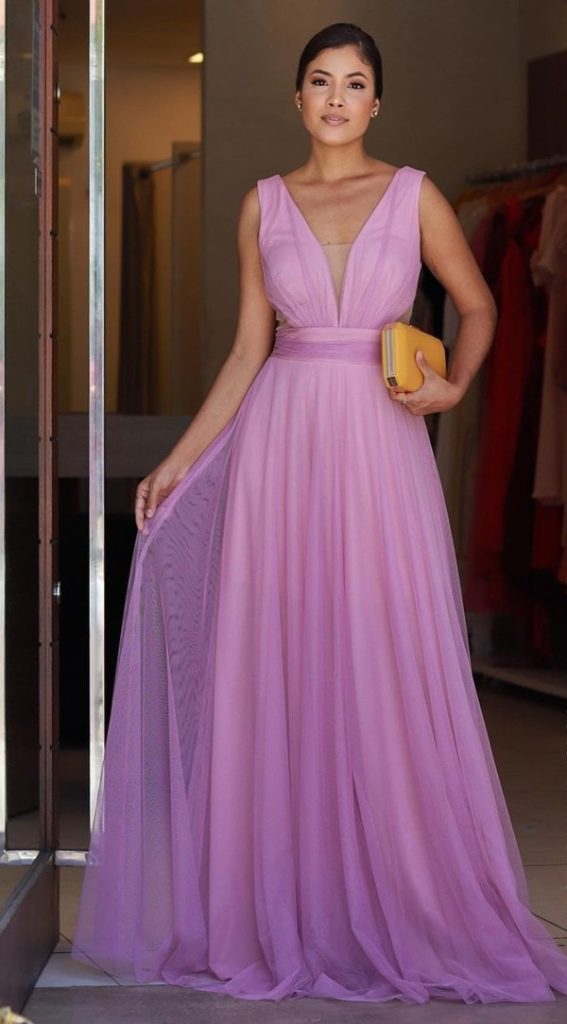 maquiagem para vestido lilas