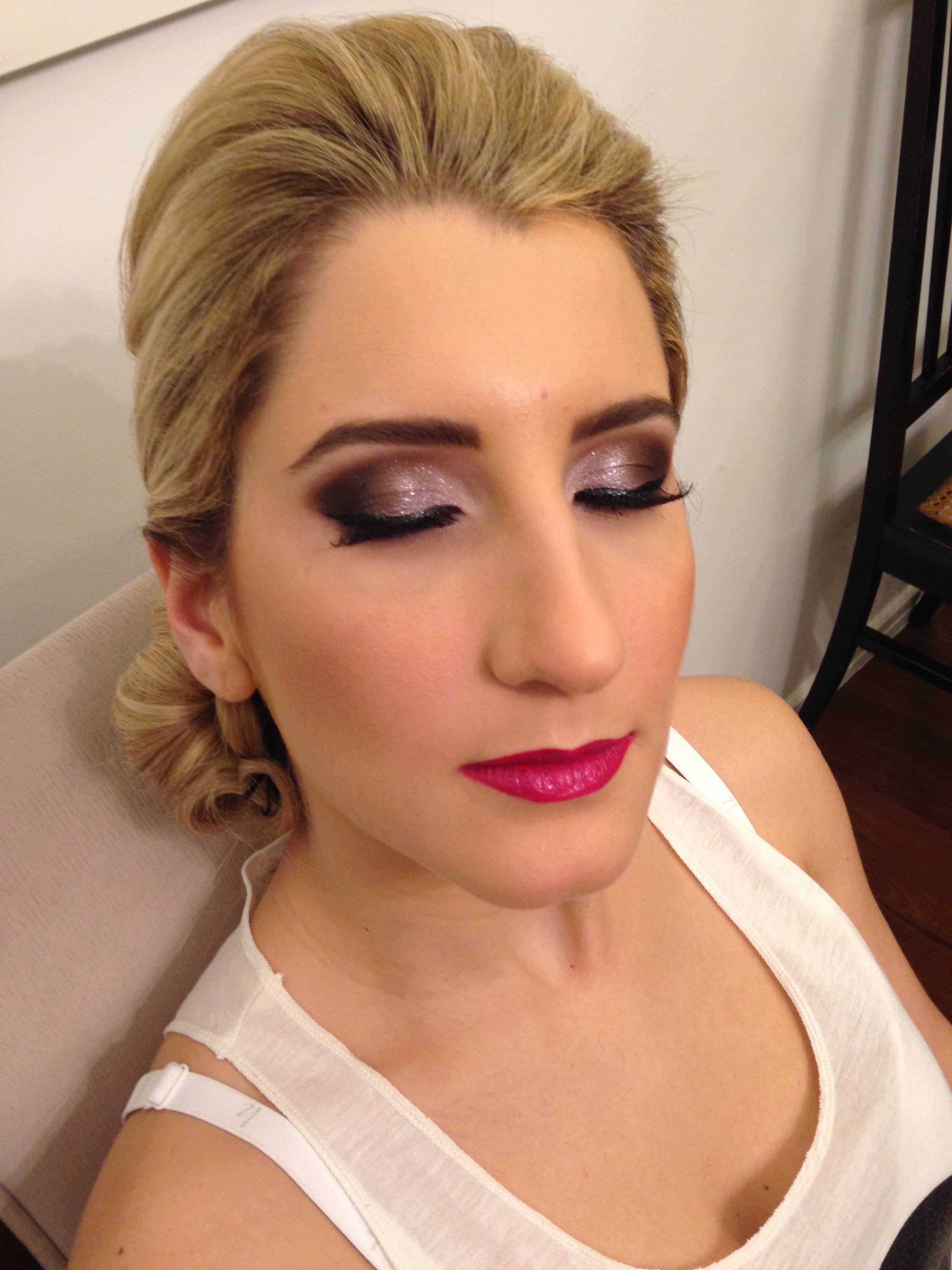 maquiagem para vestido lilas