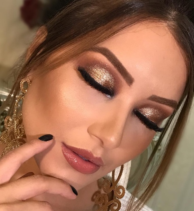 maquiagem para vestido preto