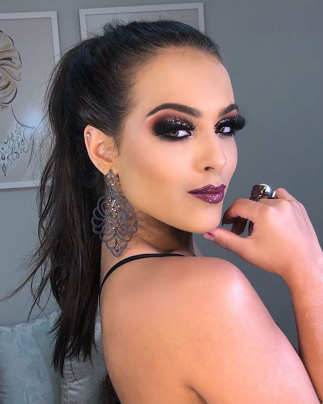 maquiagem para vestido preto