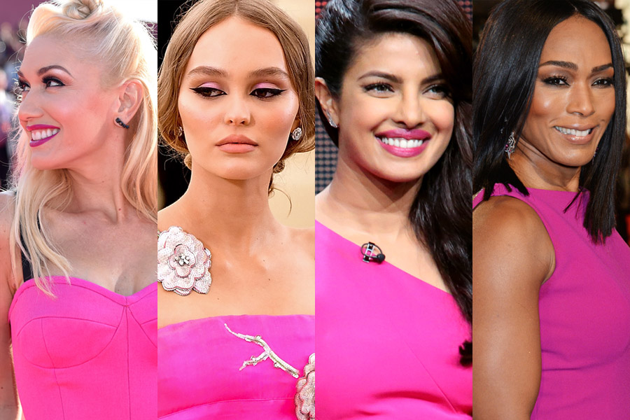 maquiagem para vestido rosa