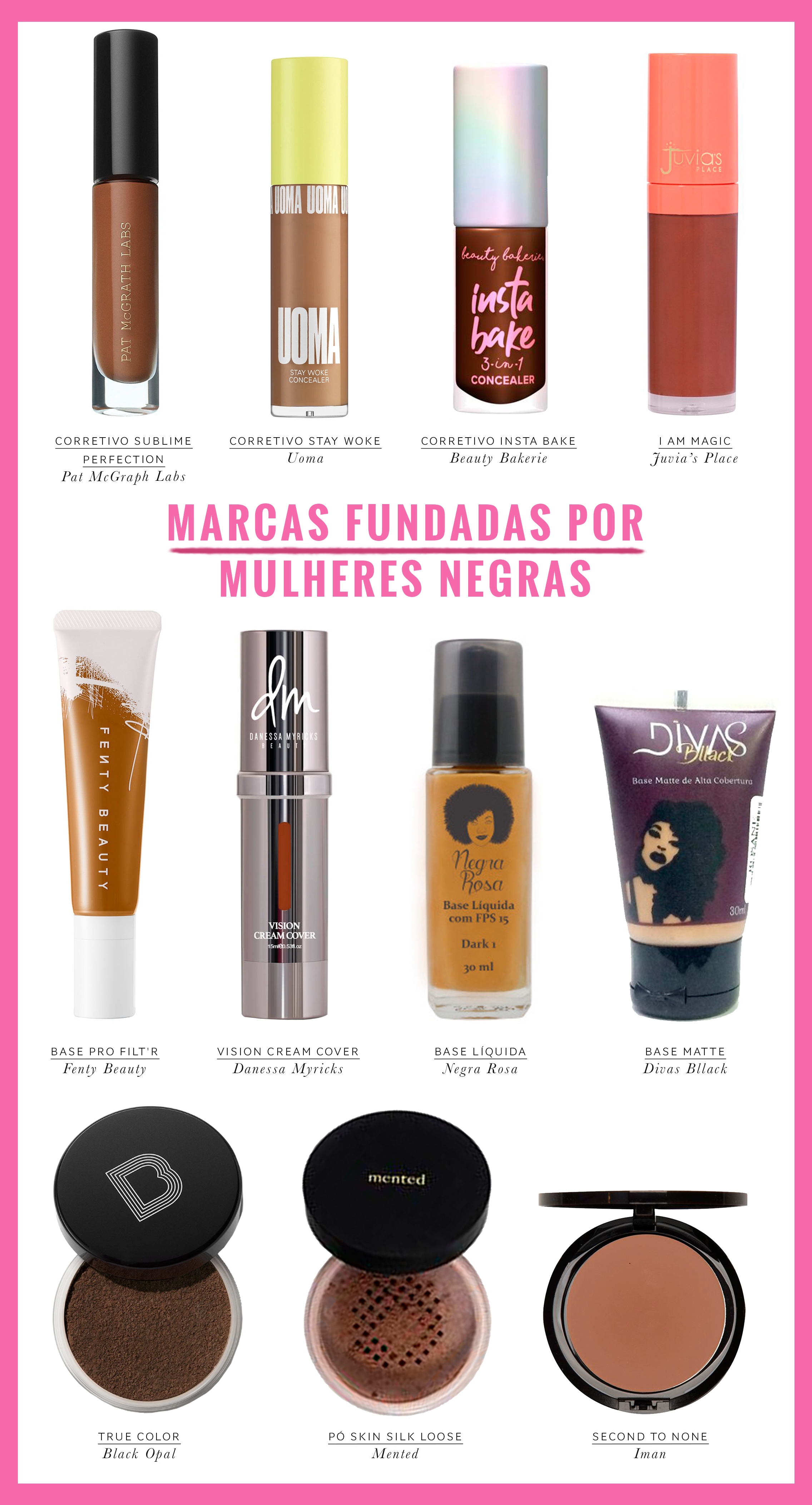 marcas de base para pele negra