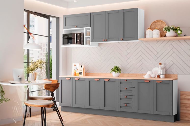 cores de cozinha planejada minimalista