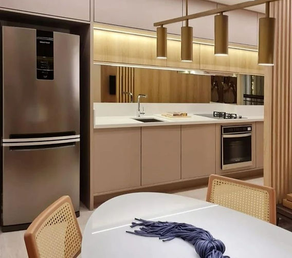 cores de cozinha planejada minimalista