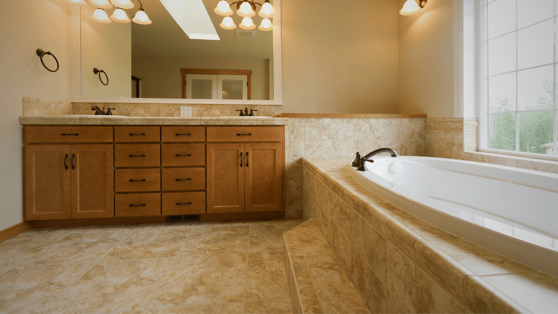 marmore travertino no banheiro rustico 2