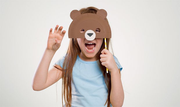 máscaras de animais de papel