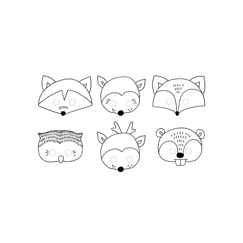 DIY máscaras de animais para imprimir