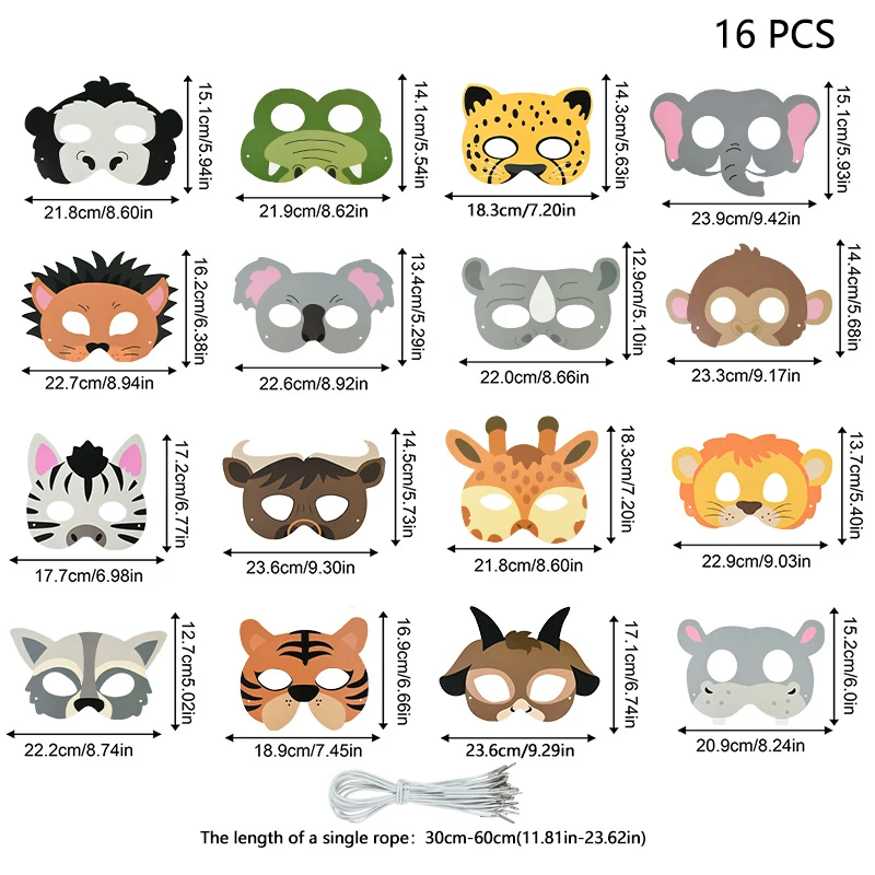 DIY máscaras de animais para imprimir