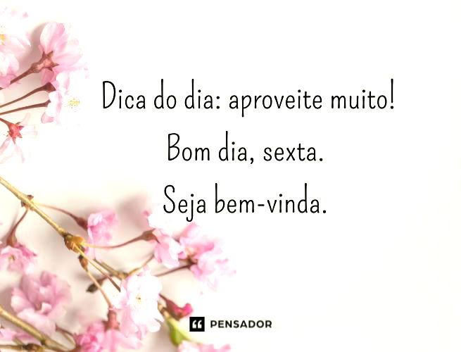 mensagem de bom dia de sexta-feira