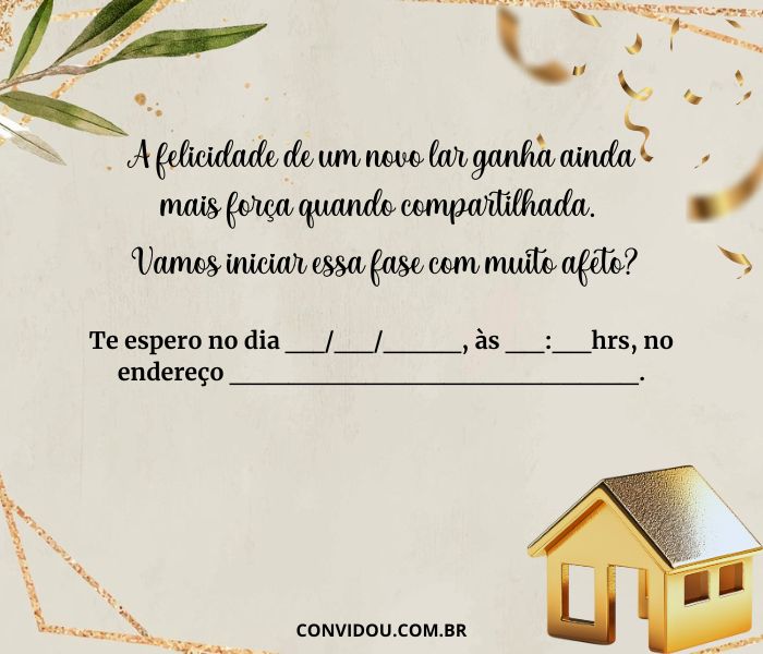 mensagem de casa nova