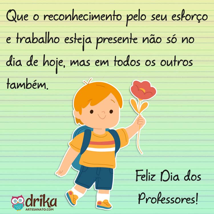 mensagem dia do professor infantil