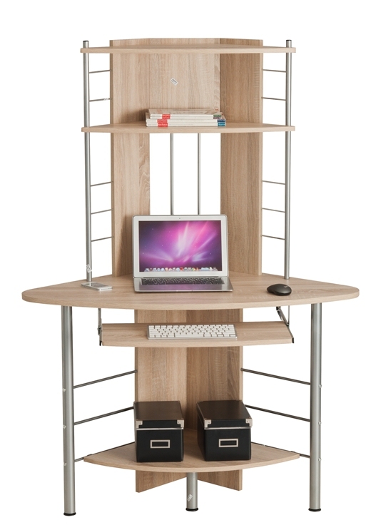 mesa de canto para home office com gavetas