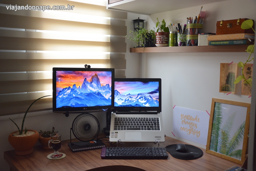 escrivaninha em L industrial