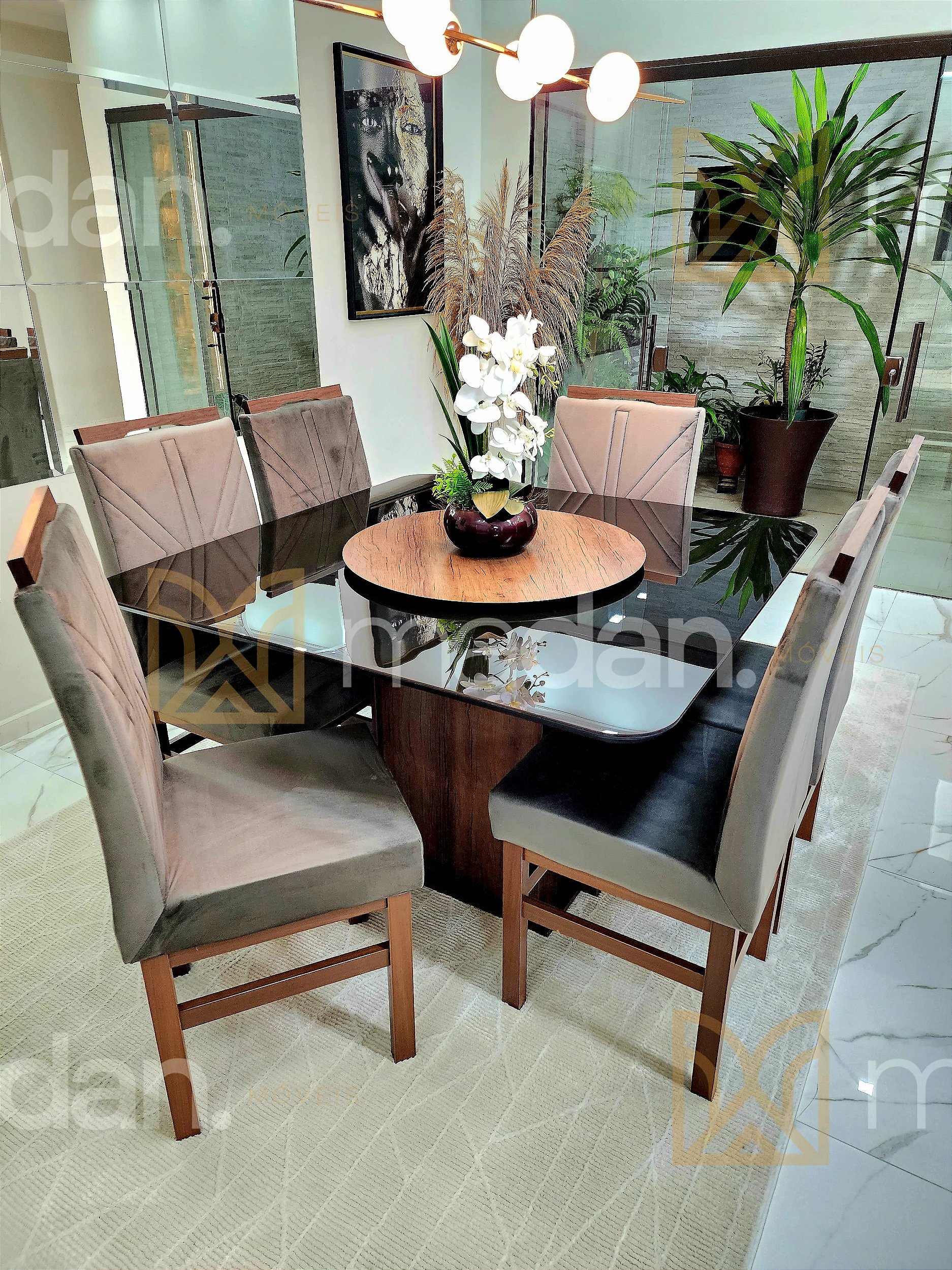 mesa de jantar quadrada