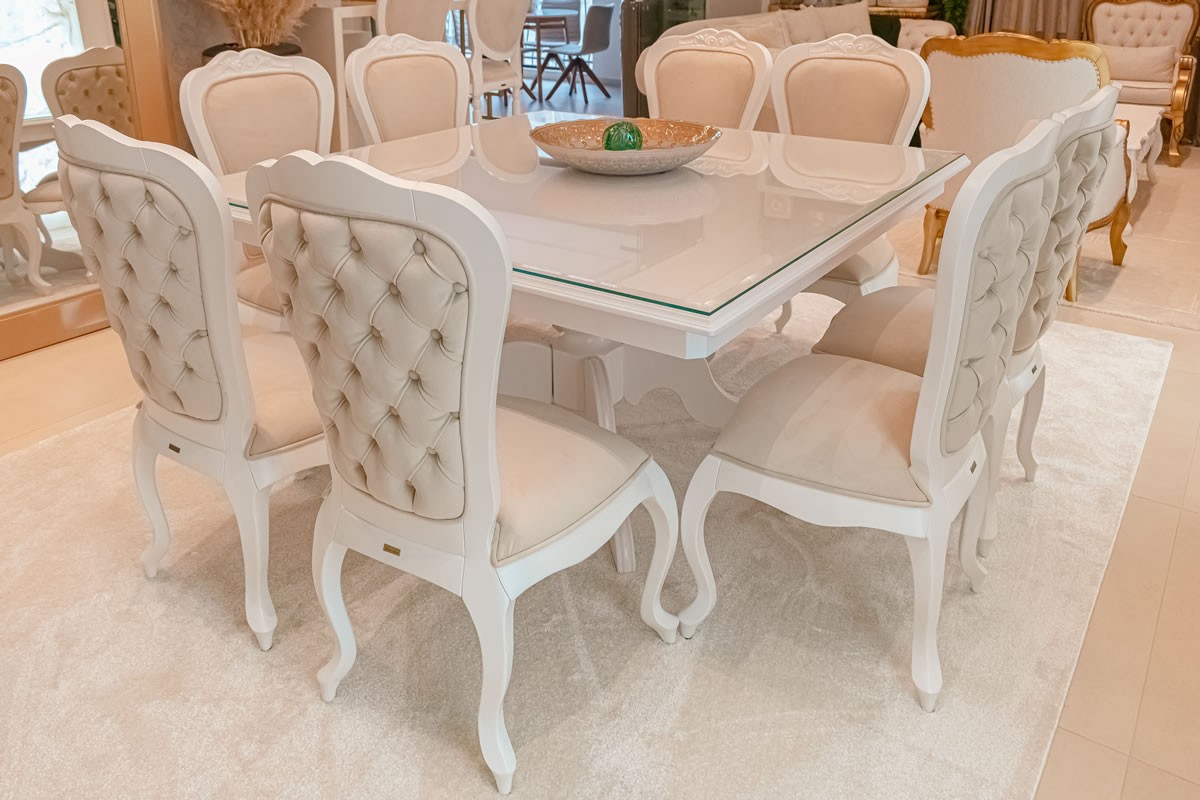 modelos de mesa de jantar quadrada com tampo de vidro