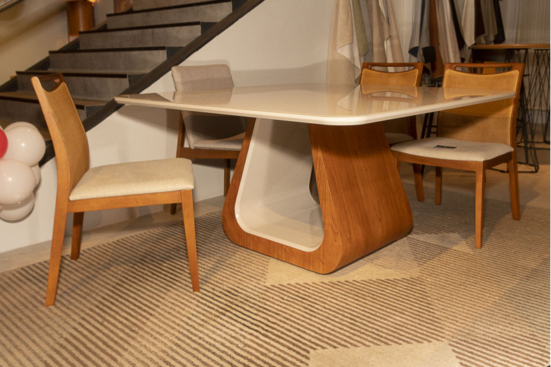 modelos de mesa de jantar quadrada com tampo de vidro