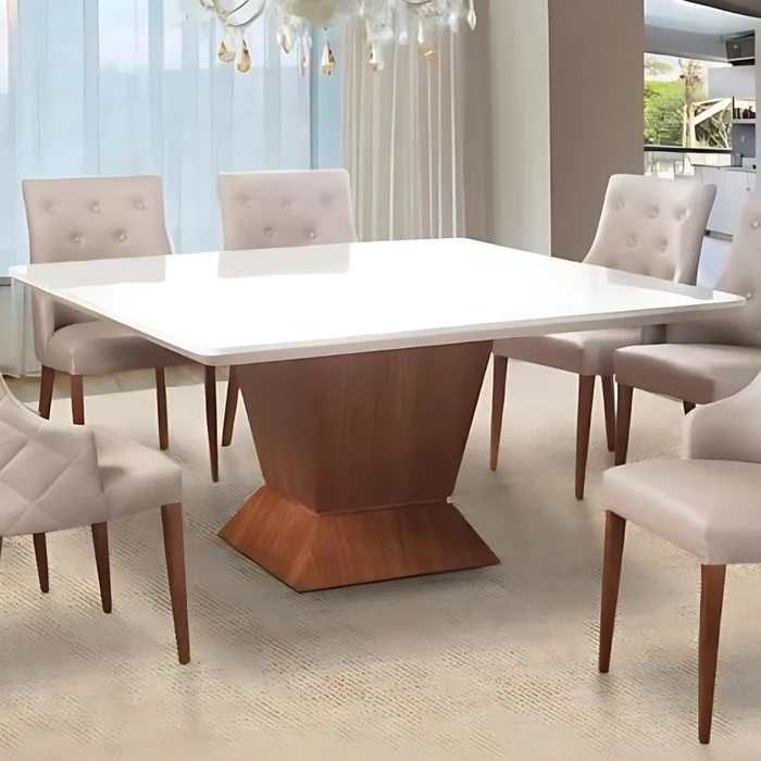 mesa de jantar quadrada pequena para cozinha