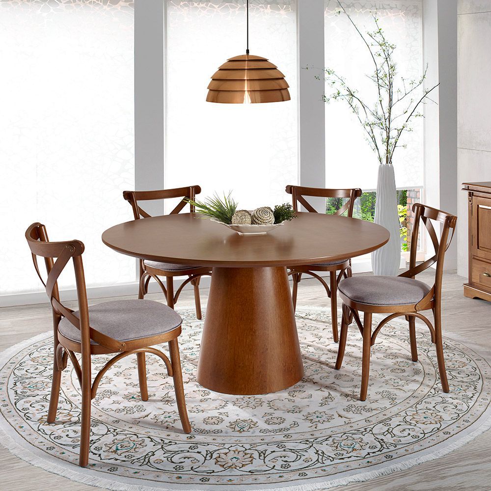 mesa de jantar redonda para espaços pequenos