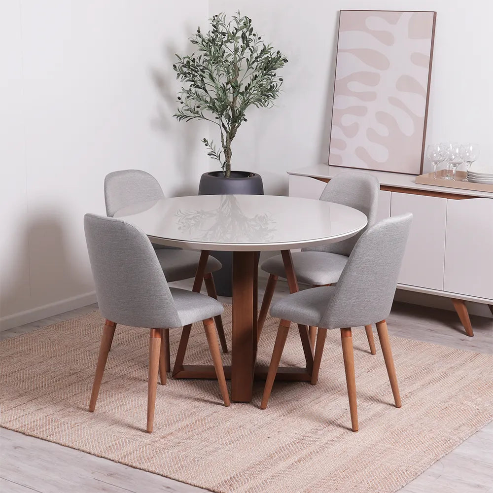 materiais para mesa de jantar redonda