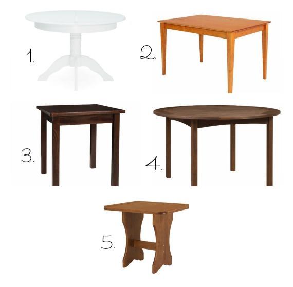 como escolher formato de mesa de jantar