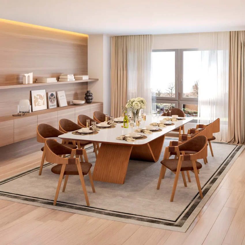 mesa de jantar redonda ou quadrada