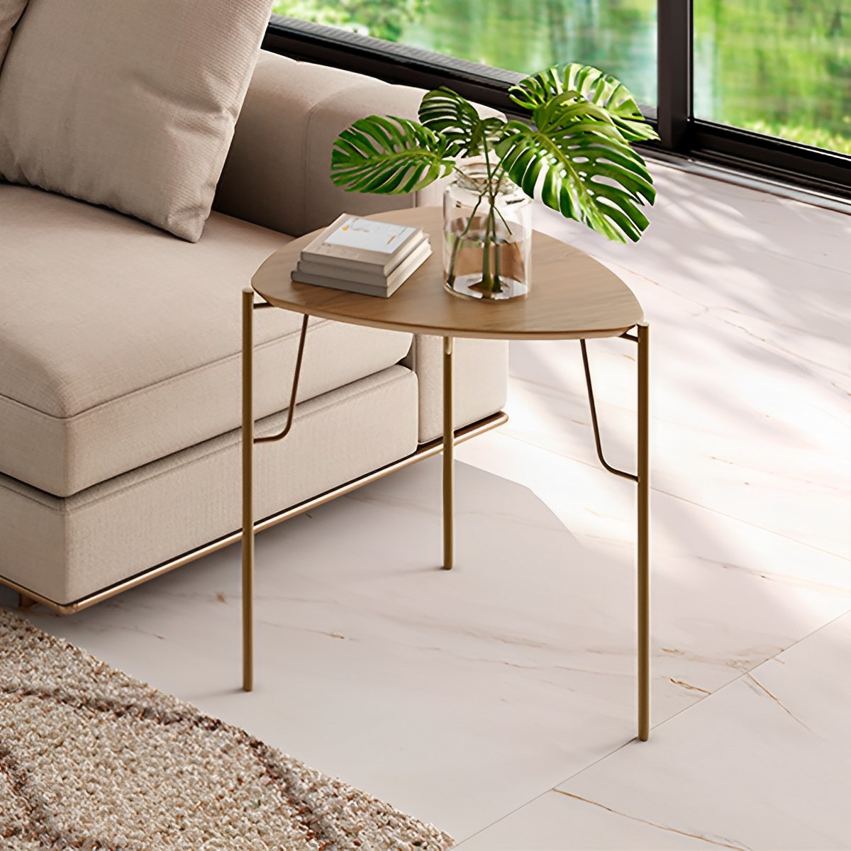 mesa lateral de canto para sala pequena