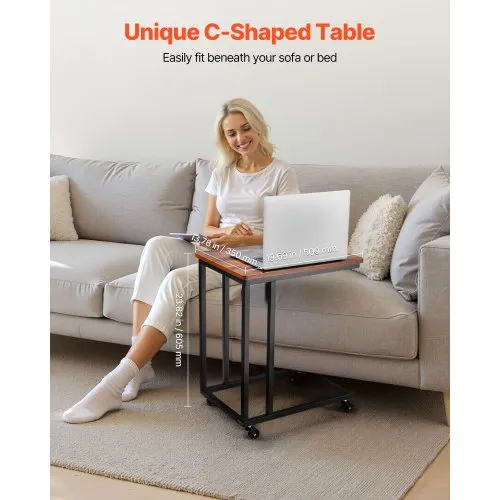 mesa lateral em c para sofa