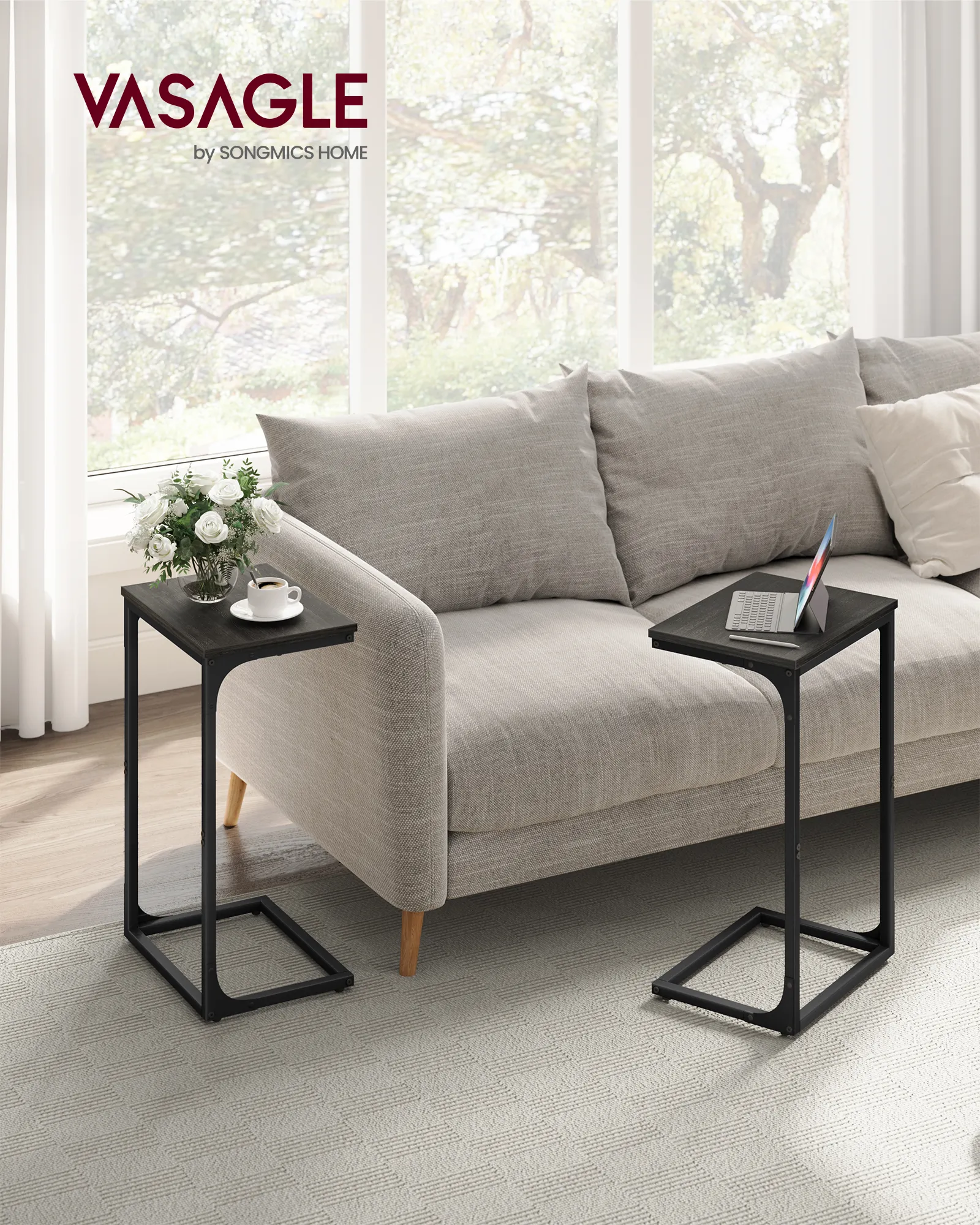 mesa lateral em c para sofa 2